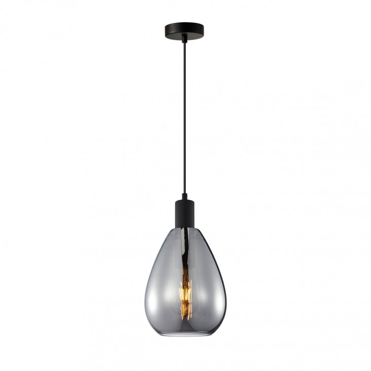 Pendul de interior Zulo - Art. PND-27812-BK-SG, Italux, Negru/Fumuriu