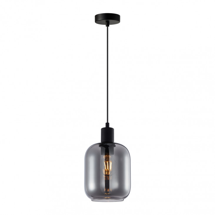 Pendul de interior Zona - Art. PND-29258S-1-BK-SG, Italux, Negru/Fumuriu