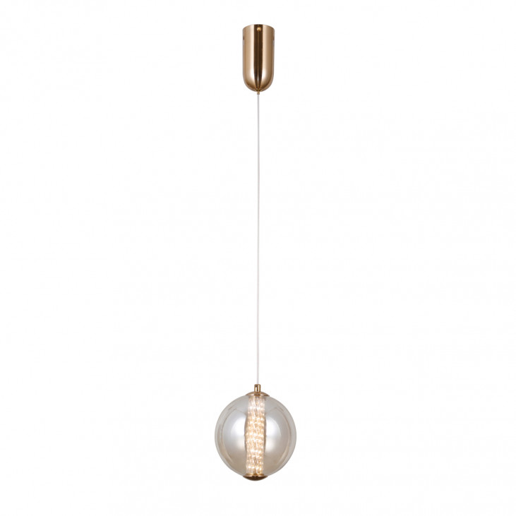 Pendul de interior Butero - Art. PND-34359-S-HBR-AMB, Italux, Chihlimbar/Auriu