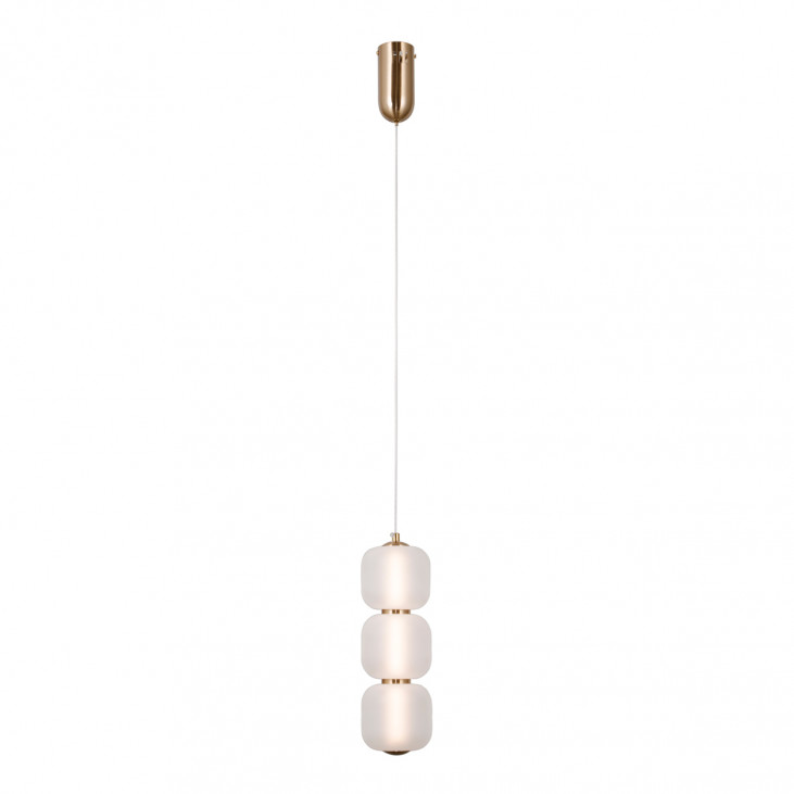 Pendul de interior Ganti - Art. PND-34362-3V-HBR-OPAL, Italux, Auriu/Opal