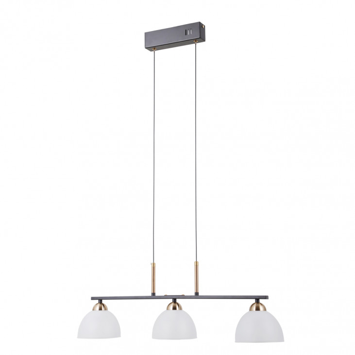 Suspensie de interior Montiela - Art. PND-34374-3-BK, Italux, Negru/Auriu/Alb