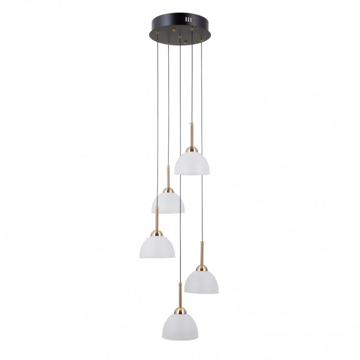 Suspensie de interior Montiela - Art. PND-34374-5-BK, Italux, Negru/Auriu/Alb