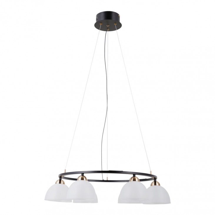 Suspensie de interior Montiela - Art. PND-34374-6-BK, Italux, Negru/Auriu/Alb