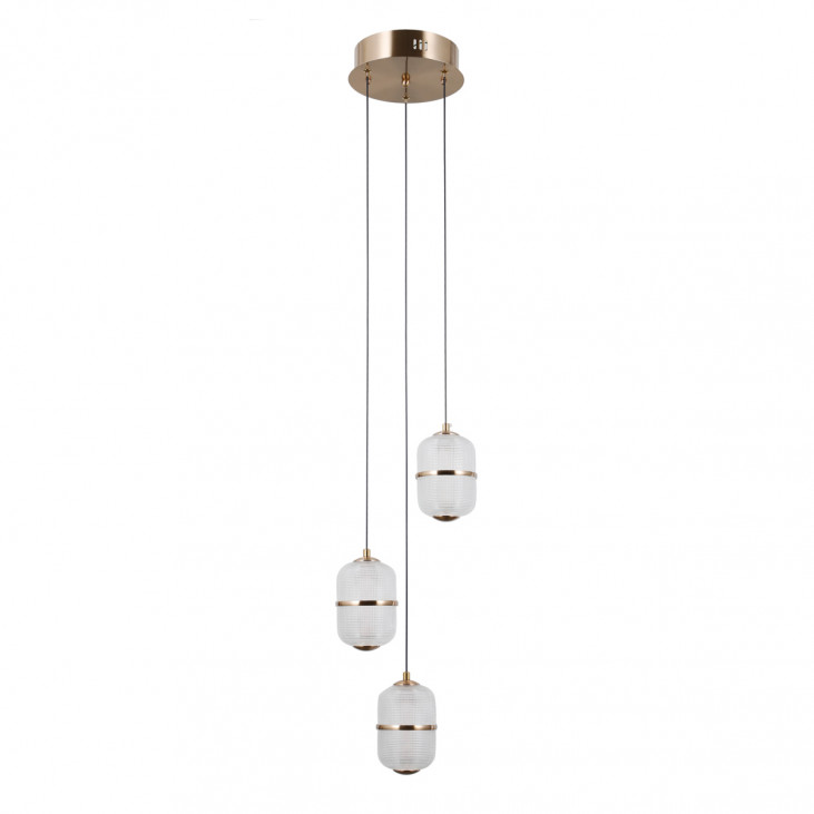 Suspensie de interior Alani - Art. PND-34375-3-HBR, Italux, Alb/Auriu