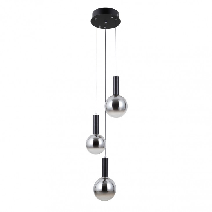 Suspensie de interior Strela - Art. PND-34378-3S-BK, Italux, Negru/Gri
