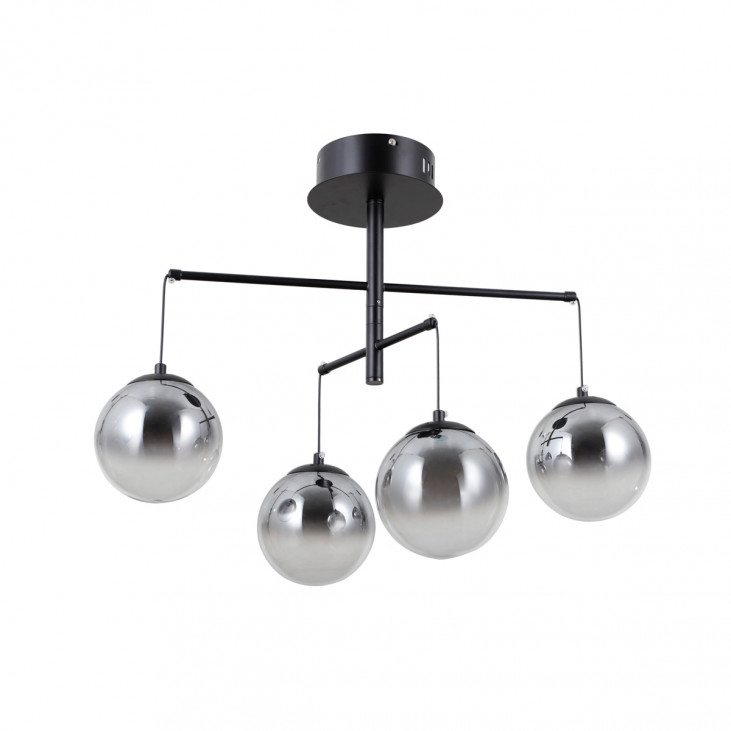 Suspensie de interior Velada - Art. PND-34381-4-BK, Italux, Negru/Gri