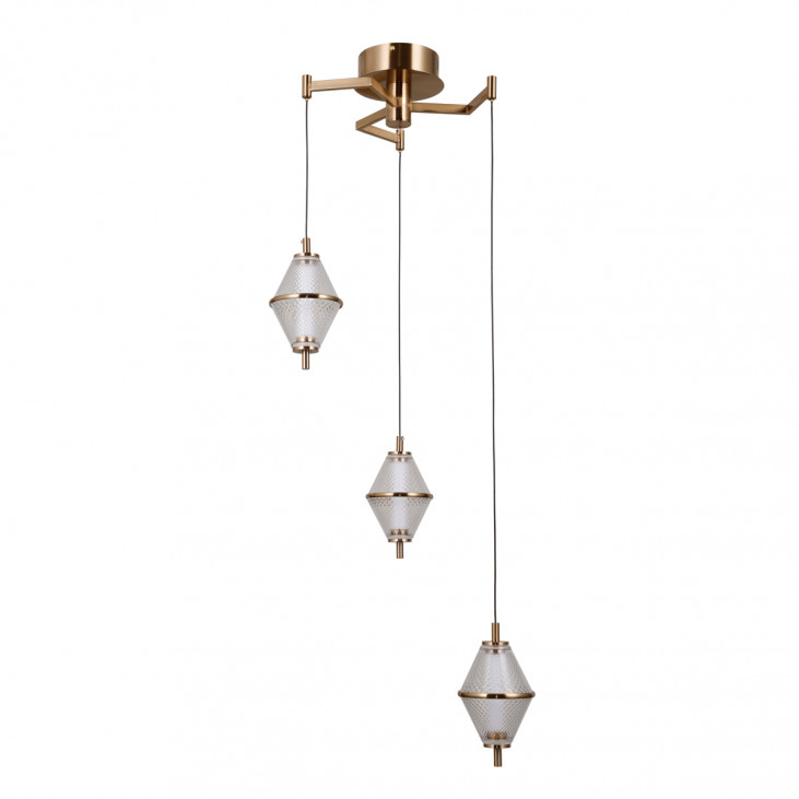 Suspensie de interior Fuente - Art. PND-34395-3-HBR, Italux, Auriu