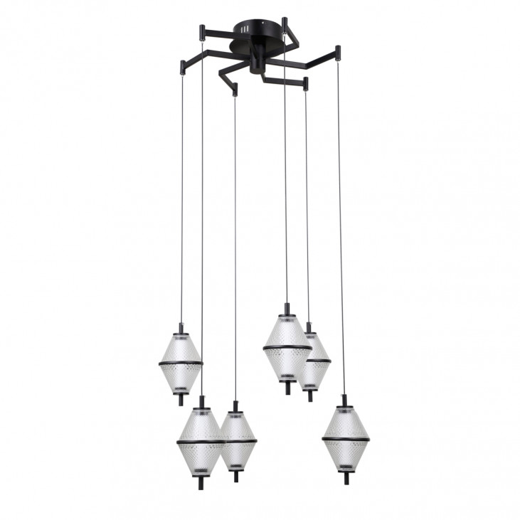 Suspensie de interior Fuente - Art. PND-34395-6-BK, Italux, Negru