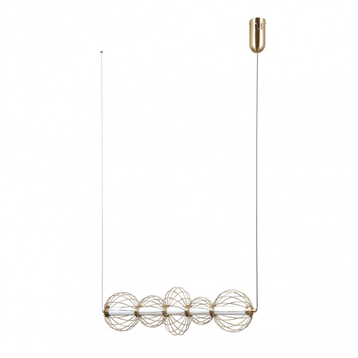Suspensie de interior Rabel - Art. PND-344221-5-HBR, Italux, Auriu