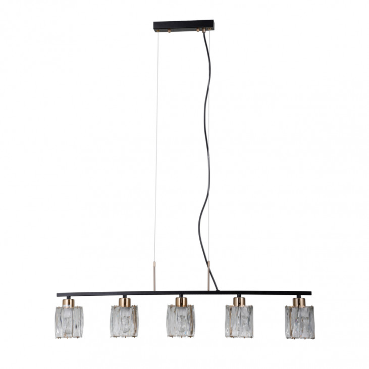 Suspensie de interior Simona - Art. PND-40814-5-BK-HBR, Italux, Negru/Auriu