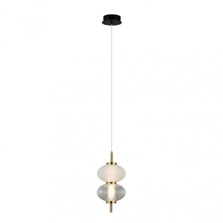 Pendul de interior Testa - Art. PND-84938-2-BK, Italux, Negru/Alb/Auriu