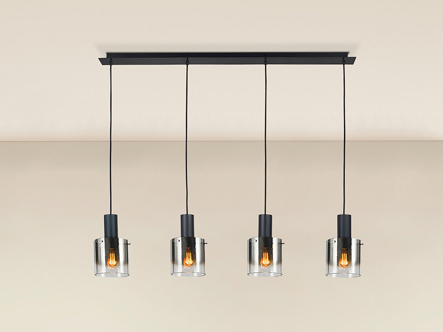 Suspensie de interior VENIZE - Art. 12828, Schuller, Negru, Fumuriu