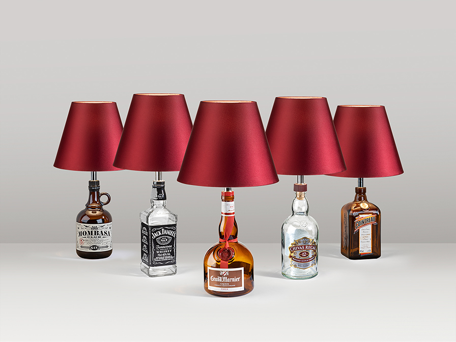 Veioză de interior BOTTLE - Art. 167246, Schuller, Roșu