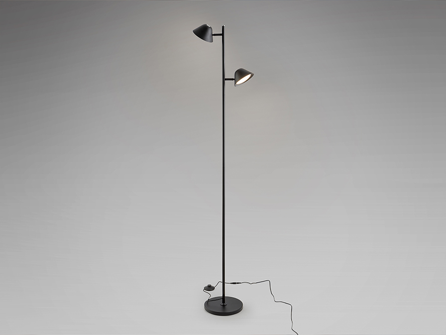 Lampadar de interior TAROS - Art. 215602, Schuller, Negru