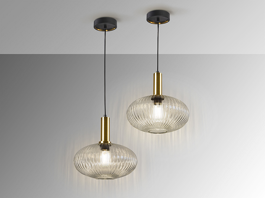 Suspensie Norma - Art. 225410, Schuller, Transparent, Alamă