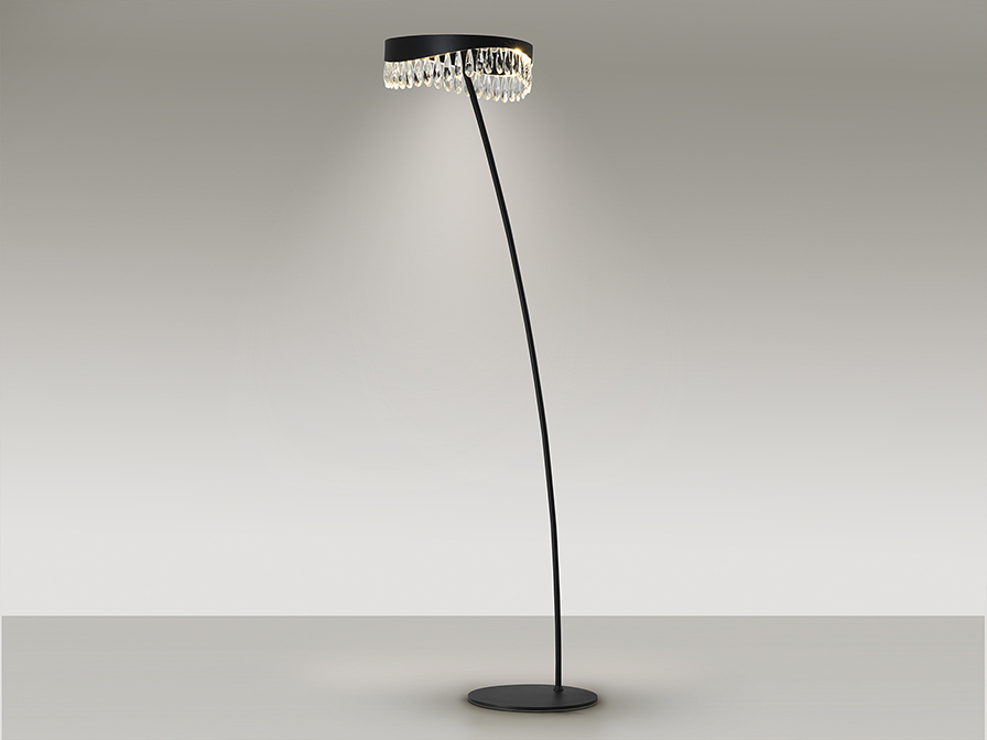 Lampadar de interior SELENE - Art. 294867, Schuller, Negru