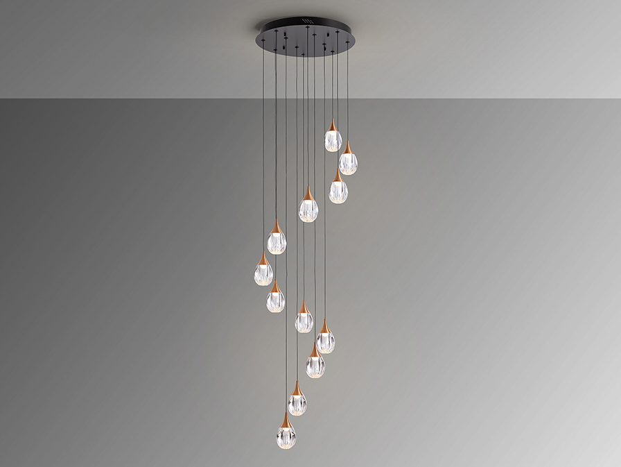 Suspensie de interior CORINA - Art. 403894, Schuller, Negru/Cupru