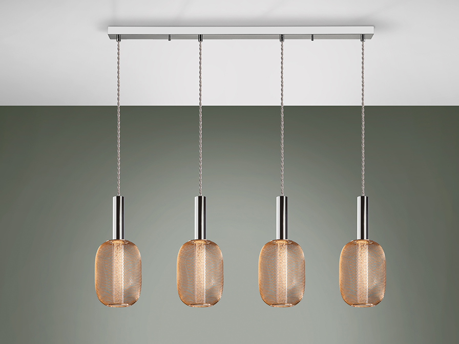 Suspensie de interior MICRON - Art. 413756, Schuller, Crom/Auriu