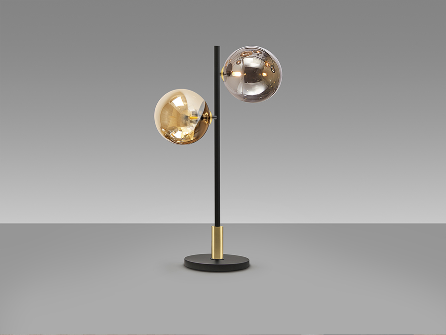 Veioză de interior DARK - Art. 439817, Schuller, Negru/Alamă