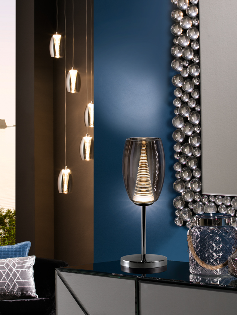 Veioză de interior NEBULA - Art. 493826, Schuller, Crom