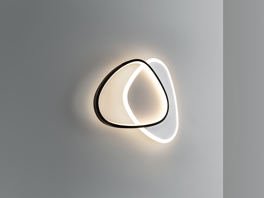 Plafonieră de interior ROMO - Art. 522867, Schuller, Alb/Negru