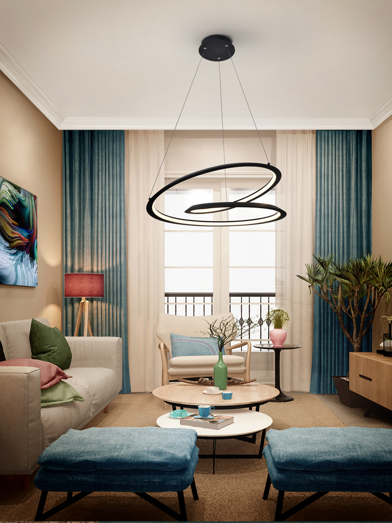 Suspensie de interior LOOPING - Art. 527583, Schuller, Negru