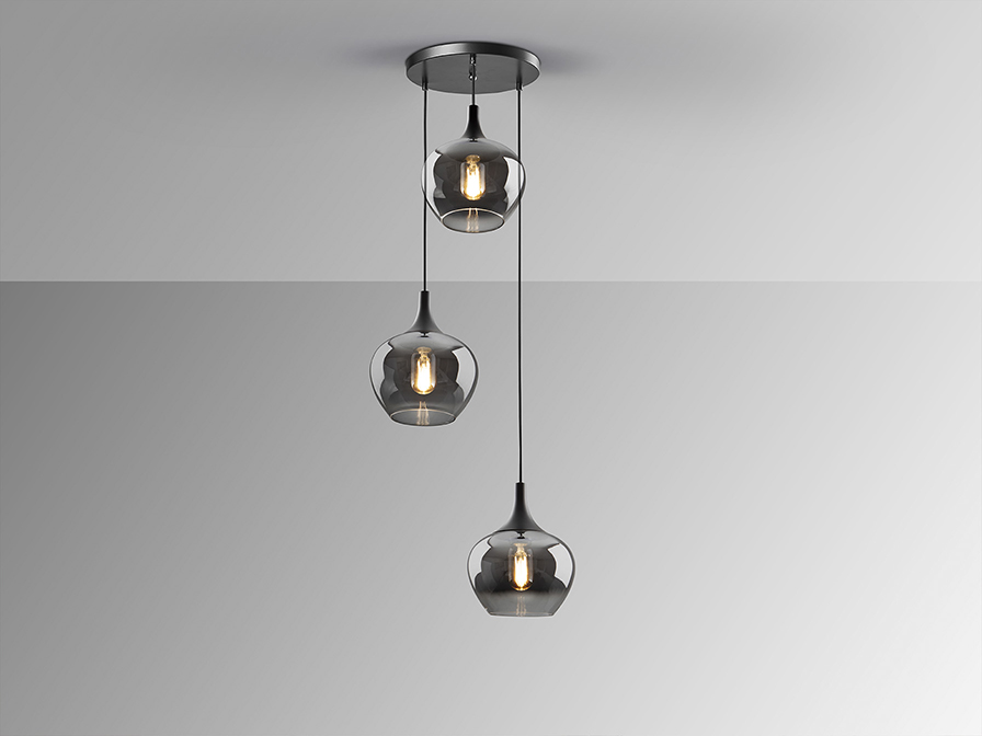 Suspensie de interior OPAZ - Art. 614375, Schuller, Negru/Fumuriu