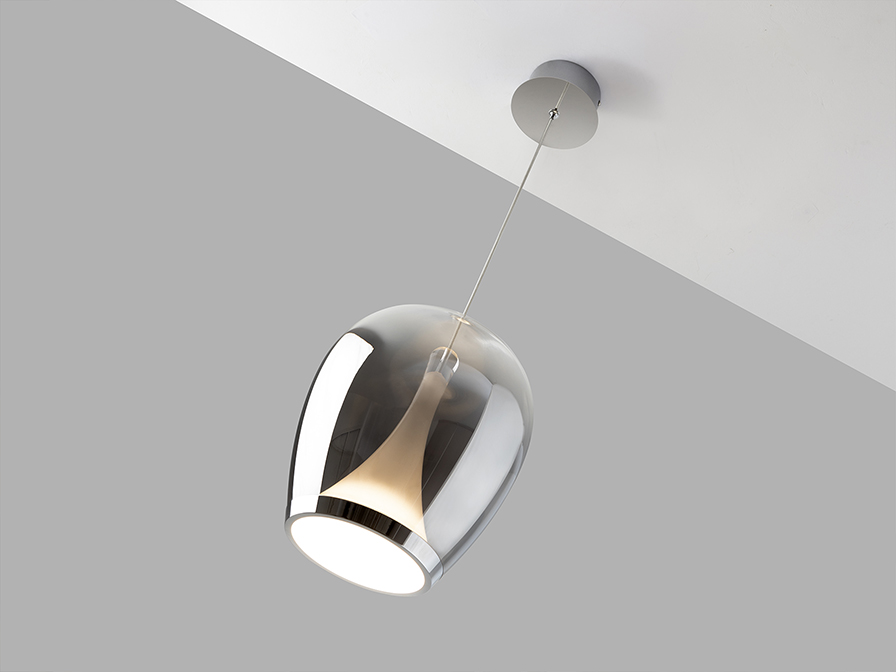 Suspensie de interior SUSPIRO - Art. 724517, Schuller, Crom/Fumuriu