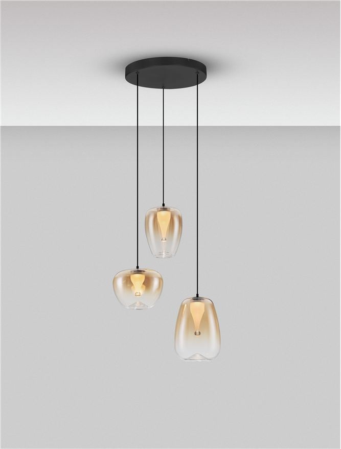 Suspensie de interior Oblo - Art. 9009177, Nova Luce, Chihlimbar