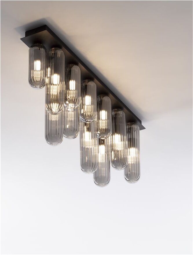 Plafonieră de interior Gustave - Art. 9028853, Nova Luce, Negru/Fumuriu