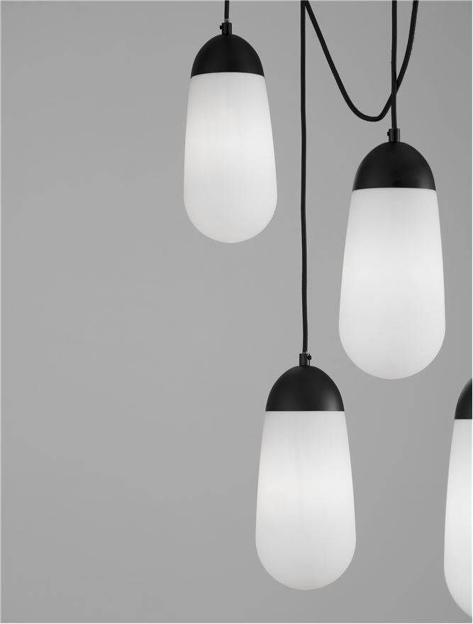 Suspensie de interior Blaky - Art. 9092827, Nova Luce, Alb/Negru