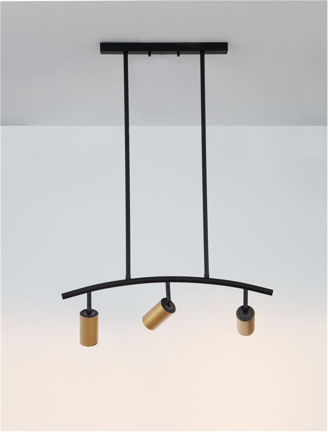 Suspensie de interior Pogno - Art. 9111456, Nova Luce, Negru/Auriu