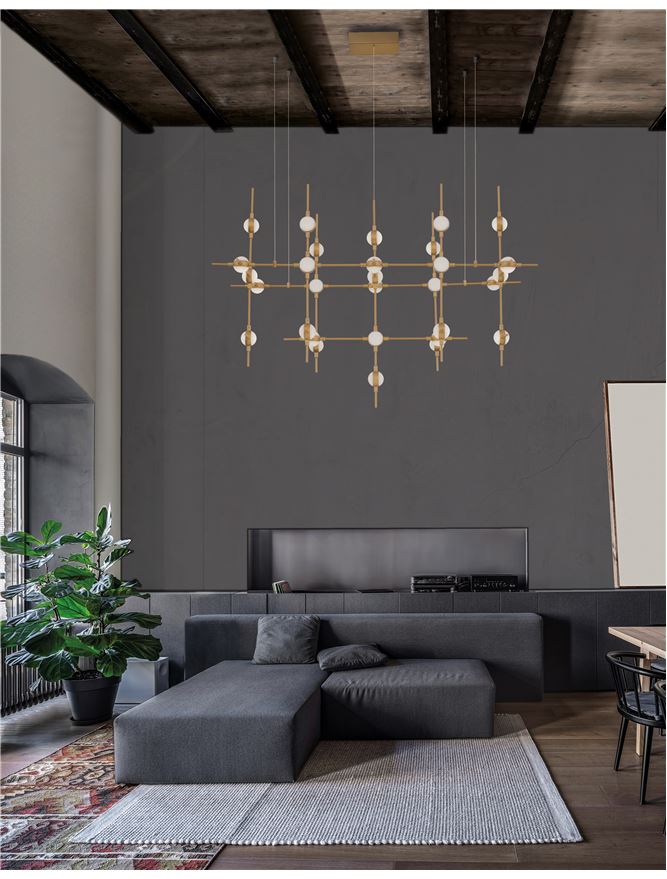 Suspensie de interior Atomo - Art. 9180630, Nova Luce, Auriu