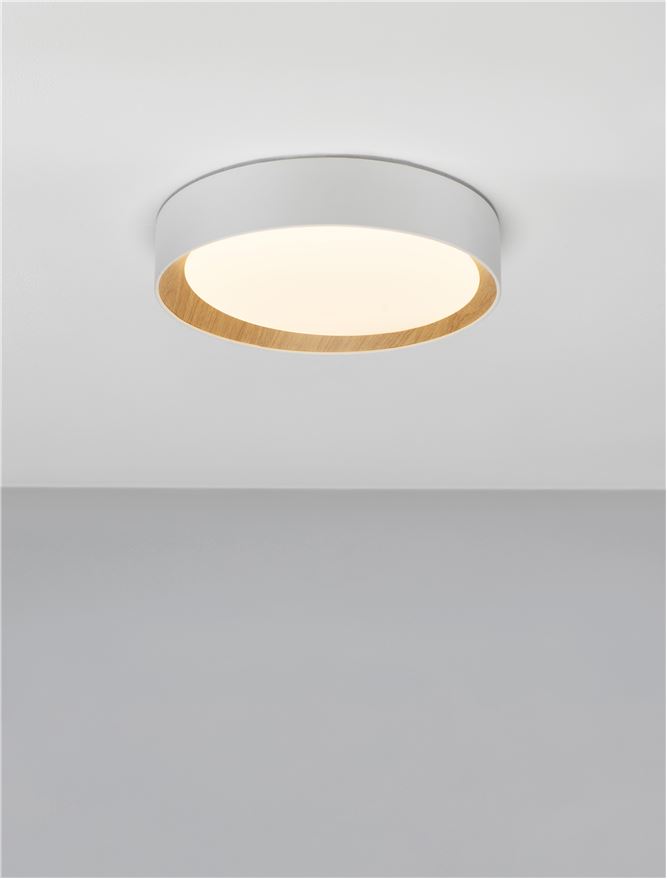 Plafonieră de interior Stake - Art. 9345524, Nova Luce, Alb Lemn