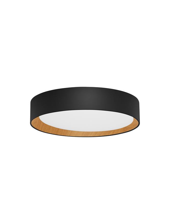 Plafonieră de interior Stake - Art. 9345525, Nova Luce, Negru/Lemn
