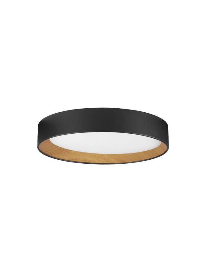 Plafonieră de interior Stake - Art. 9345527, Nova Luce, Negru/Lemn