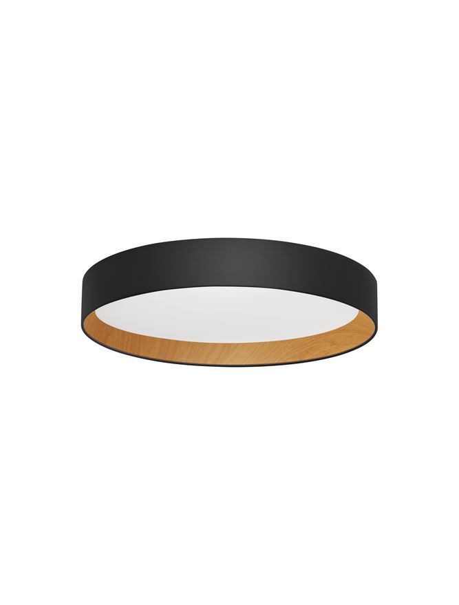 Plafonieră de interior Stake - Art. 9345529, Nova Luce, Negru/Lemn