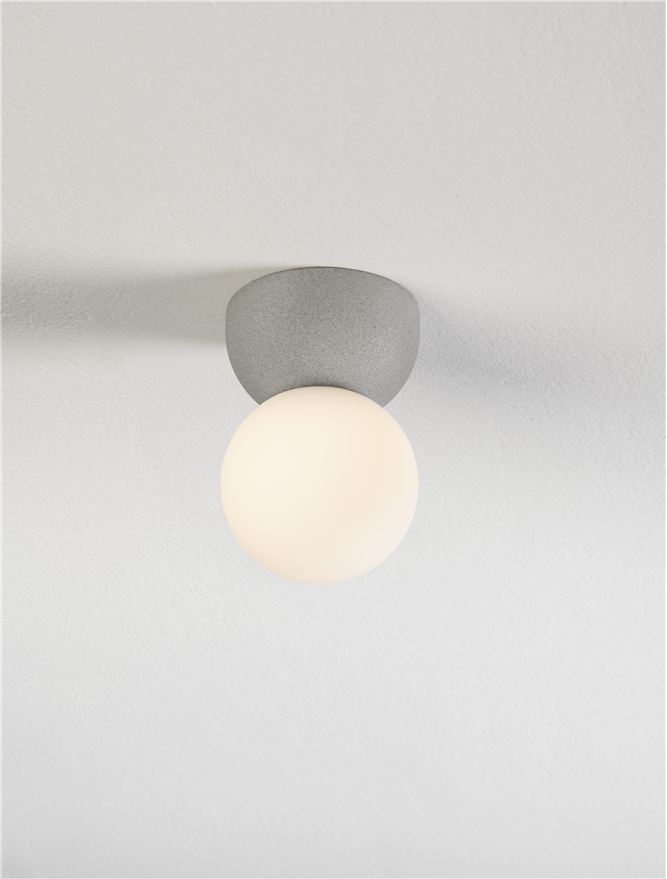 Plafonieră de interior Zero - Art. 9577015, Nova Luce, Gri/Alb