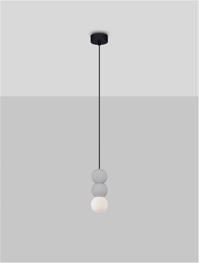 Pendul de interior Zero - Art. 9577021, Nova Luce, Gri/Alb