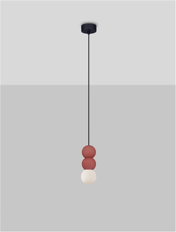Pendul de interior Zero - Art. 9577022, Nova Luce, Roșu/Alb