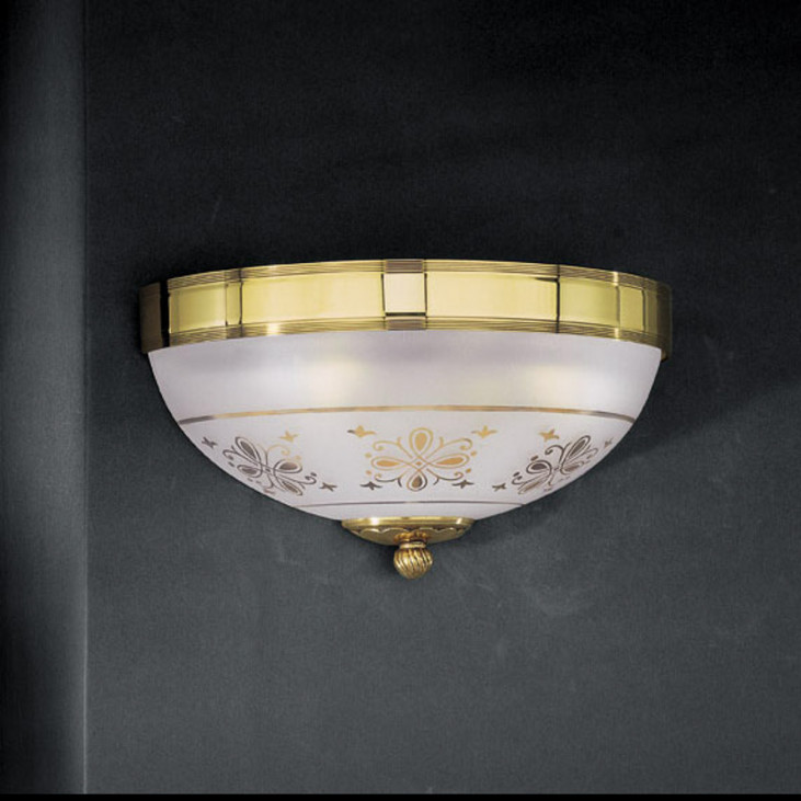 Aplică de interior Reccagni Angelo 6112 - Art. A.6112/2, Italux, Auriu/Alb