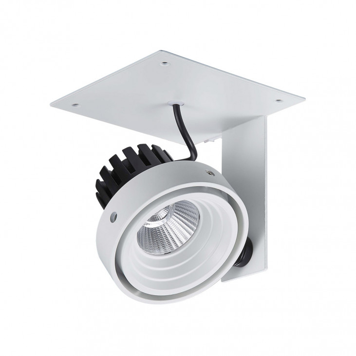 Spot de interior Patrizio Single 3000K - Art. GL7118-1/1X12W 3000K WH+BL, Italux, Alb/Negru