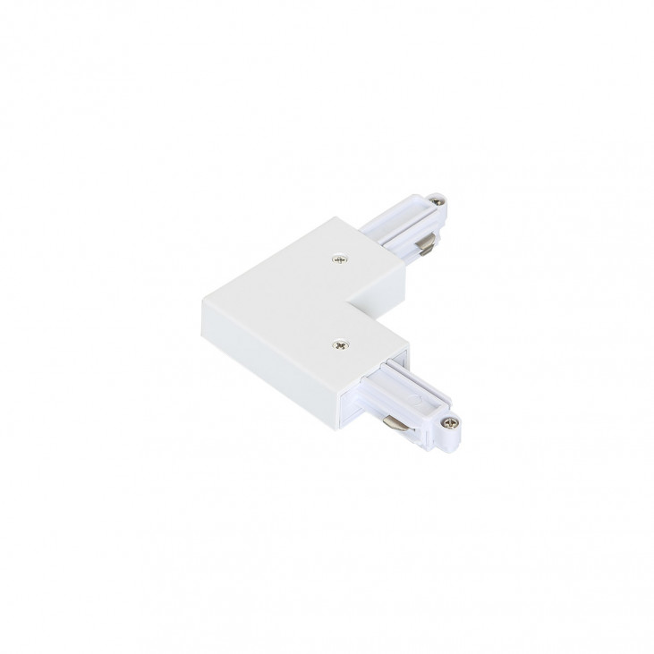 Conector de tip L pentru șină monofazată, I - Art. HT-J02/I/WL, Italux, Alb