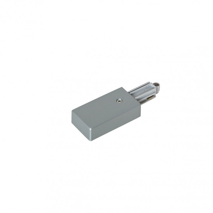 Conector de alimentare stânga pentru șină monofazată - Art. HT-L01/LT/SV, Italux, Argintiu