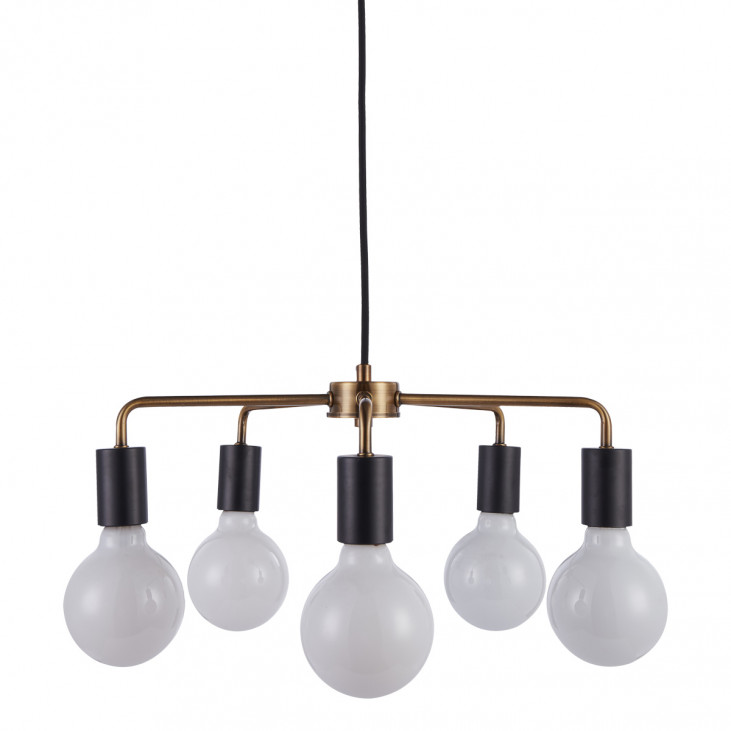 Suspensie de interior Irina - Art. MD-BR1721401-D5-G/B, Italux, Negru/Auriu