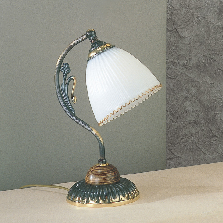 Veioză de interior Reccagni Angelo 3800 - Art. P.3800, Italux, Alamă/Alb