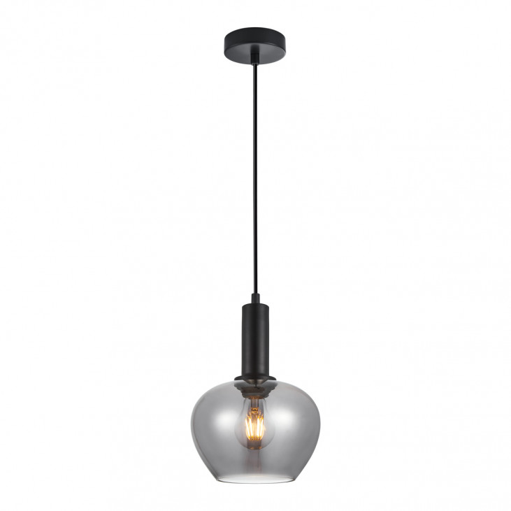 Pendul de interior Stabla - Art. PND-30084-1-BK-SG, Italux, Negru/Fumuriu