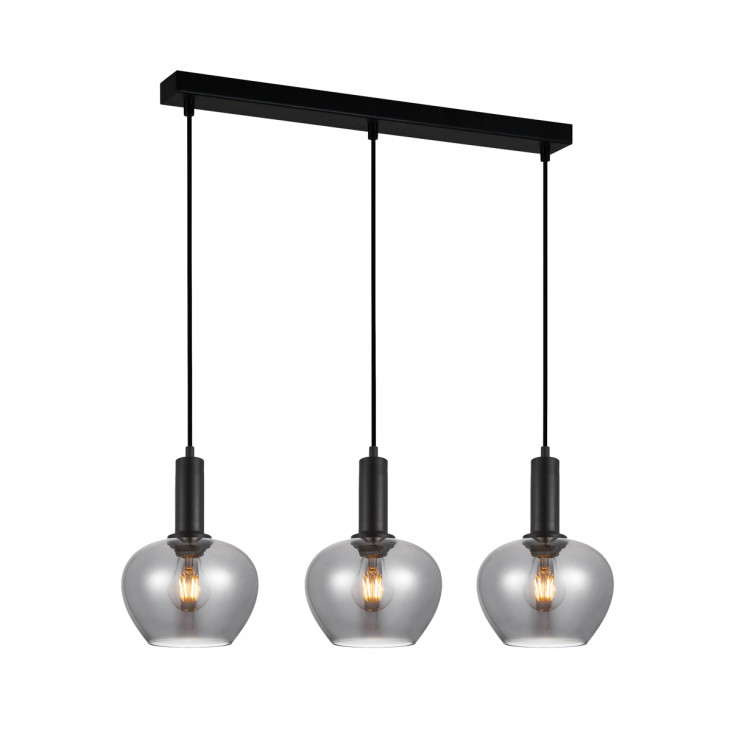 Suspensie de interior Stabla - Art. PND-30084-3-BK-SG, Italux, Negru/Fumuriu