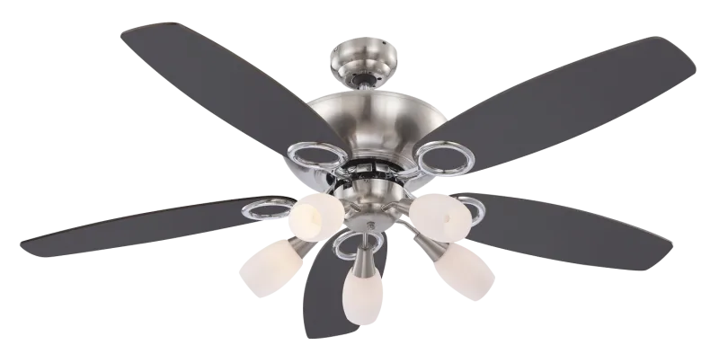 Ventilator de interior JERRY - Art. 0337, Globo, Nichel/Grafit/Bej