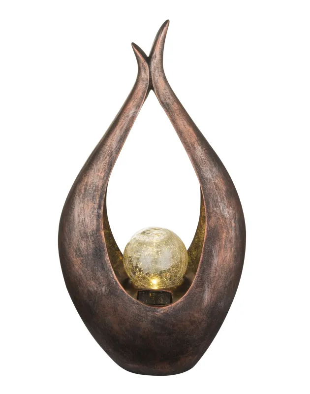 Lampă solară - Art. 33468, Globo, Bronz/Auriu